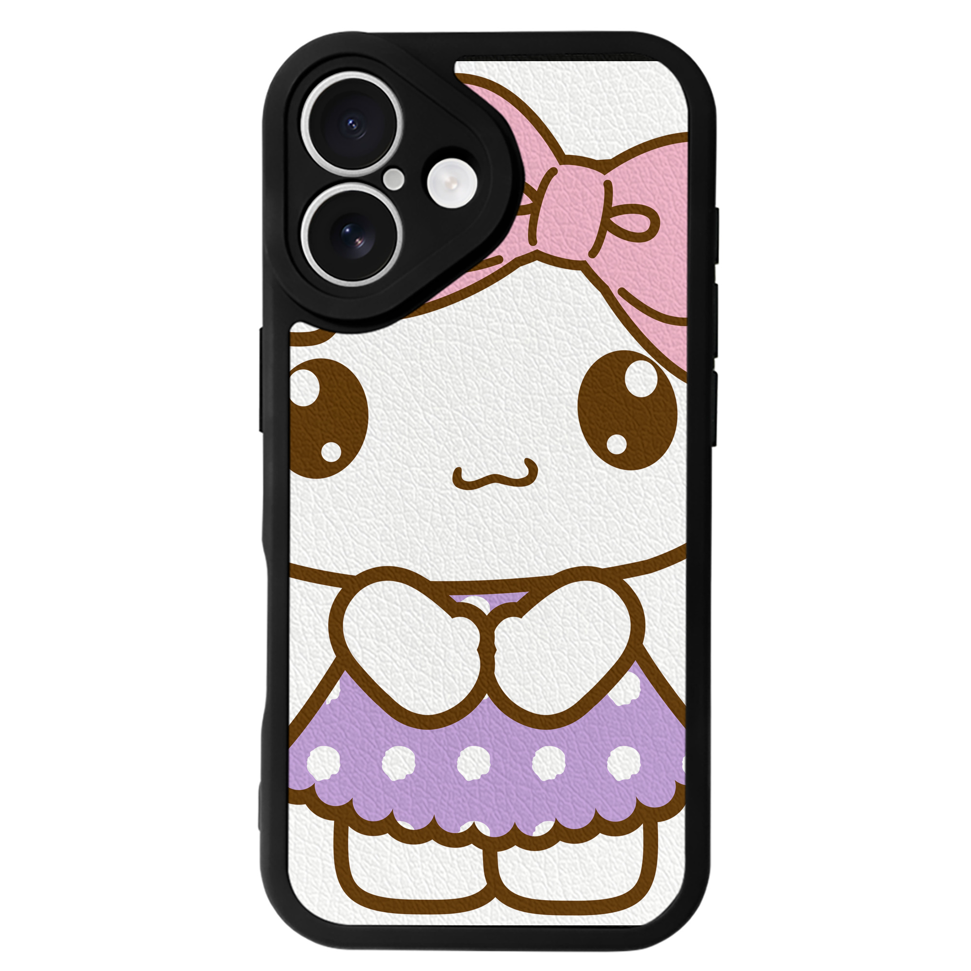 （画像用） Hello Kitty ハローキティ 【iPhone 16シリーズ対応】シリコンスマホケース（レザー調） 材質：シリコン
